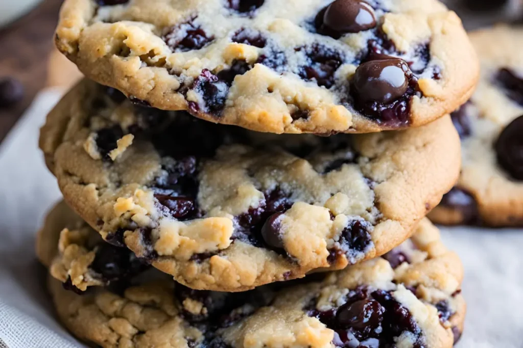 Blueberry Chocolate Cookies: A delightful twist on a classic treat, featuring fresh blueberries and rich chocolate chunks.