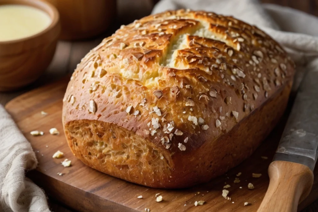 Simple Cottage Cheese Bread Recipe Ingredients: Cottage Cheese, Flour, Eggs, Baking Powder, Salt